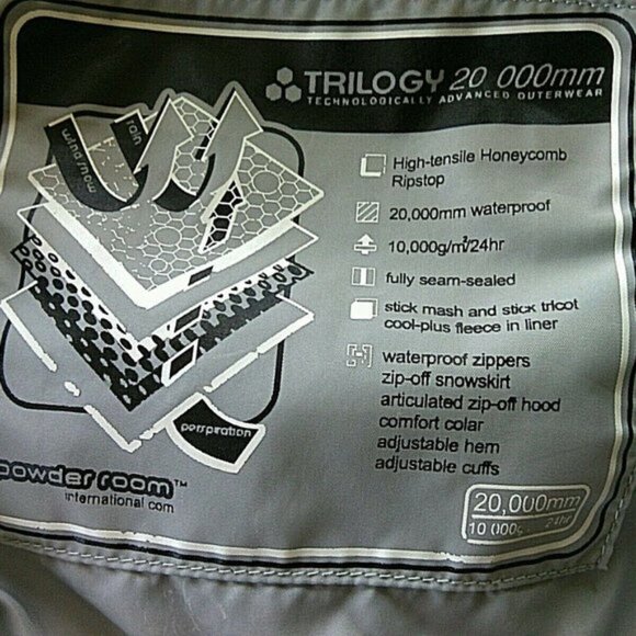 Powder Room Triology 3-in-1 Women's Ski Jacket Size Large Hooded Lined Zip Up - Picture 12 of 16